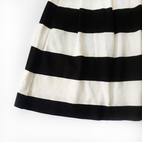 French Connection Black White Striped Skirt - Picture 4 of 7